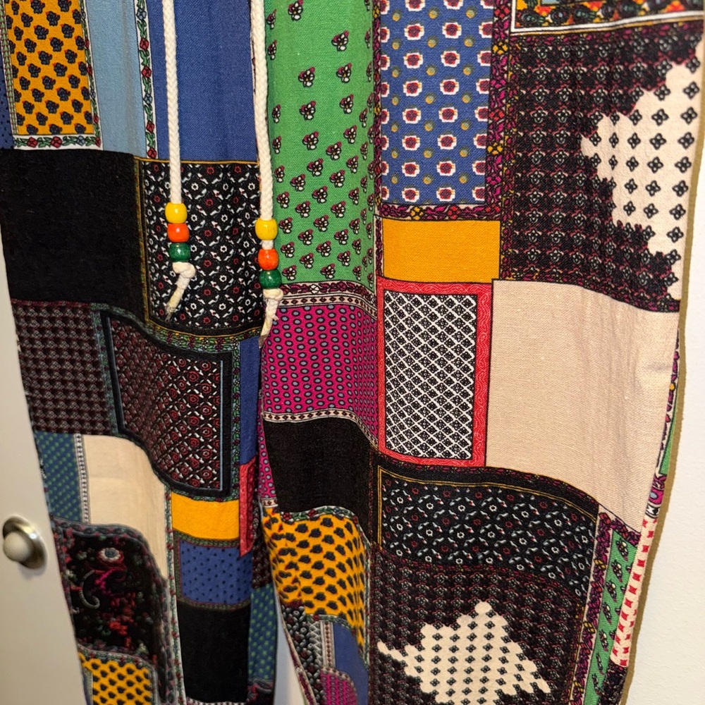 Eclectic Multicolor Jogger Pants With Patchwork Design - Nwot View 3